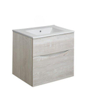 Crosswater Glide II ensemble de meubles de salle de bain - 50x45x52cm - 2 tiroirs lavabo sans poignée - blanc chêne nordique SW892749
