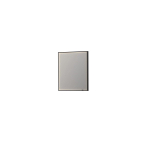 Ink spiegels miroir sp19 rectangle dans un cadre en acier avec chauffage à led. couleur changeante. dimmable et interrupteur 80x70cm noir mat SW693110