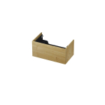 INK Wastafelonderkast - 80x45x37.6cm - 1 lade - push to open - met rechte opdekfronten - MDF - Natur SW639900