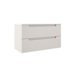Saniclass Prime Balance Meuble sous lavabo - 100x55x44.9cm - 2 tiroirs - Poignée intégrée - MDF - mat cotton (beige) SW892625