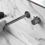 Hotbath Cobber partie apparente mitigeur encastré pour lavabo et bec 25 cm chrome noir SW229724