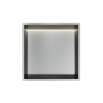 Hotbath &MORE Boîte encastrée ou niche encastrée - 30x30x10 - avec LED IP44 - Inox 316 SW1246754