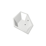 Xenz Society Baignoire d'angle - 145x145x53 - bonde centrale - acrylique - blanc SW103513