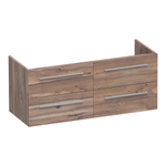 BRAUER EX Meuble sous vasque 119x45.5x50cm 4 tiroirs 2 espaces siphon poignée standard MFC Almond SW499352