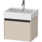 Duravit Ketho.2 Wastafelonderbouwkast - met 1 lade - 58.4x46x44cm - met greep antraciet - taupe mat SW772823