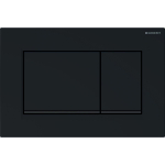 Geberit Sigma20 bedieningsplaat - 2-toets spoeling - vierkant - dualflush - glans zwart mat SW420929