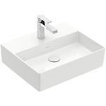 Villeroy & Boch memento 2.0 wastafel onderzijde - geslepen - 50x42cm - zonder overloop - 1 kraangat CeramicPlus - White Alpine (glans wit) SW358414