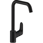 Hansgrohe Focus Mitigeur de cuisine 1 trou 260 mm avec bec haut pivotant réglable à 110°. 150° et 360° noir mat SW297292