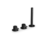 Hotbath COBBER Badrandcombinatie één hendel mengkraan z Gepolijst zwart PVD SW1246703