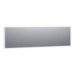 BRAUER Jade spiegel – rechthoek – 240x70 cm – indirecte LED rondom – Aluminium (Zilver) SW278204