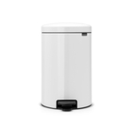 Brabantia NewIcon Poubelle à pédale - 20 litres - seau intérieur en plastique - blanc SW1117460