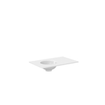 Crosswater Infinity Lavabo encastrable - 70x45.5x1.5cm - vasque gauche - Polar White SW876252