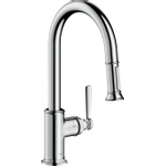 AXOR Montreux keukenkraan met hoge draaibare ronde uitloop met uittrekbare handdouche chroom SW95060