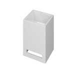 INK Skyscraper Lavabo pour WC - 20x20x30cm - 0 trou de robinet - polystone blanc brillant SW157996