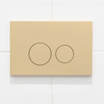 QeramiQ Push Plaque de commande - pour réservoir encastré Geberit UP320 - double chasse - boutons ronds - plastique beige SW1102365