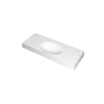 INK Smooth lavabo - 120x45x9cm - 1 vasque - 0 trous de robinet - polystone blanc mat SW798302
