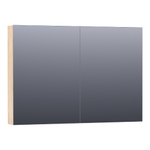 BRAUER Plain Spiegelkast - 100x70x15cm - 2 links/rechtsdraaiende spiegeldeuren - MFC - sahara SW393068