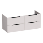 BRAUER Elevate meuble sous-lavabo 120 sans poignées rapportées 4 tiroirs à fermeture en douceur et 2 découpes pour siphon - sable mat SW1200128