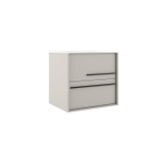 Saniclass Prime Essential Meuble sous lavabo - 60x55x46cm - 2 tiroirs - Poignée standard - MDF - mat cotton (beige) SW892657