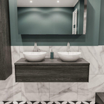 Mondiaz LUSH Meuble salle de bains avec 1 tiroir lavabo BARCO 120x30x45cm double 2 trous de robinet Anthracite SW409621