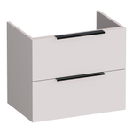 BRAUER Elevate meuble sous-lavabo peu profond 60 sans poignées rapportées 2 tiroirs softclose et 1 découpe pour siphon - sable mat SW1200230