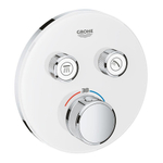 GROHE Smartcontrol Partie de finition pour robinet de douche encastrable thermostatique avec inverseur 2 voies rond blanc SW104926