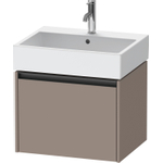 Duravit Ketho.2 Wastafelonderbouwkast - met 1 lade - 58.4x46x44cm - met greep antraciet - basalt mat SW772799