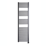 Sanicare Elektrische Radiator - 172x60cm - 1127W - design - thermostaat - zwart - rechtsonder - gunmetal (antraciet) SW1000710