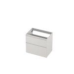 Ink meuble 2 tiroirs sans poignée laqué 45gr a symétrique 70x65x45cm blanc brillant SW693223