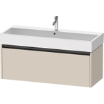 Duravit Ketho 2 meuble bas sous lavabo avec 1 tiroir pour lavabo simple 118,4x46x44cm avec poignée anthracite taupe super mat SW773124