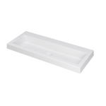 Ink dock lavabo 100x6x40cm 0 trous pour robinet 1 évier polystone blanc mat SW352241