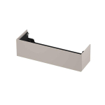 INK P2O Meuble sous-vasque - 140x45x37.6cm - 1 tiroir - push 2 open - façade à recouvrement droite - MDF laqué gris cachemire mat SW798164