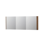 INK SPK1 armoire de toilette – 160 x 60 x 14 cm – 3 portes, portes-miroir double face – Noyer (Brun) mat SW493903