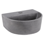 Differnz Demi lave-mains - 30x25x11cm - 1 trou de robinet - gris foncé SW705357