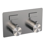 BRAUER Brushed Edition inbouwthermostaat - 2 functies - inclusief inbouwdeel - drukknoppen - geborsteld RVS PVD SW925464