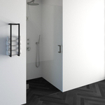 BRAUER Créer Porte de douche - 90x200cm - sans profil - anti-calcaire - verre de sécurité 8mm - inox brossé SW223732