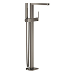 Grohe Plus Afbouwdeel - voor vrijstaande badkraan - met omstel - uitloop 28.2cm - met handdouche en doucheslang 125cm - brushed hard graphite (antraciet) SW523752