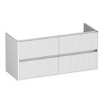 BRAUER Adore Wavy meuble sous-lavabo 120 4 tiroirs softclose - sans poignées - 2 découpes pour siphon - blanc mat SW1204136