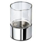 Geesa Nemox Porte verre avec verre version debout chrome 0650378