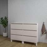 Saniclass Chaci Plus Badkamermeubelset - 120x86x46cm - topblad - 6 lades - mat cotton (beige) SW1182412