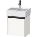 Duravit Ketho.2 Wastafelonderbouwkast - met 1 deur - 43.4x33.8x44cm rechts - met greep antraciet - wit supermat SW772239