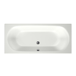 Xenz Cuba Duobad - 180x80x51 - afvoer Midden - acryl - wit mat SW103057