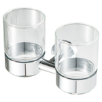 Geesa Nemox Porte verre avec double gobelet chrome 0653550