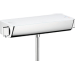 Hansgrohe Ecostat Select Mitigeur thermostatique de douche avec tablette en verre de sécurité blanc chrome 0459531