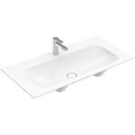 Villeroy & Boch Finion lavabo à poser sur meuble - 1 trou de robinetterie 100x50cm - ceramic+ sans trop-plein blanc SW106528