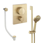 Crosswater MPRO Push Shower Set - 4 Brushed Brass - 200mm - geborsteld messing (goud) SW1472718