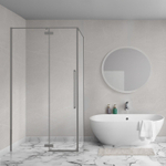 Aqua Vista Oria Cuadra zijwand - 60x200cm - met montageset - voor douchecabine - Gunmetal SW1244205