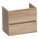 BRAUER Solution Natural Wood Small Meuble sous vasque 59x38.6x50cm 2 tiroirs Grey Oak SW393134