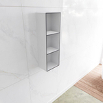 MONDIAZ Lagom Badkamernis - 90cm - inbouw/opbouw- Solid surface Urban SW409103