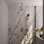 Brauer Brushed Edition Ensemble de douche pluie encastré - douche principale 20 cm - 2 fonctions - glissière - incluant partie encastrable - douchette ronde 3 positions - inox brossé PVD SW538446